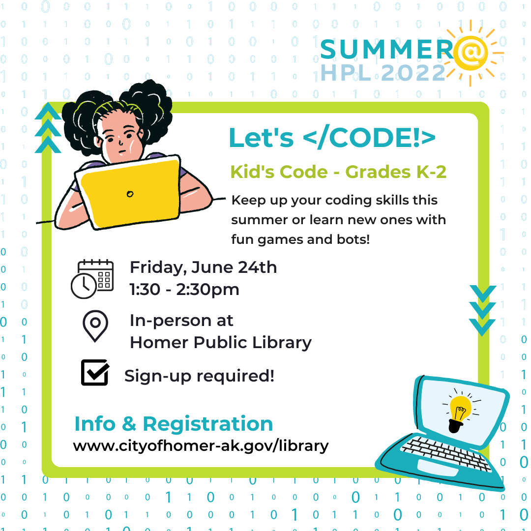 Let's Code! Kid's Coding workshop for Kindergarten through Second Grade