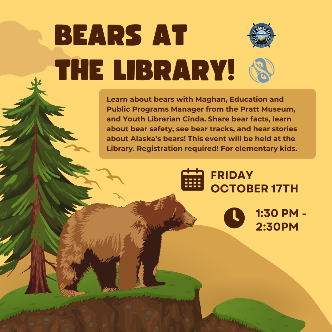 Friday, October 17th at 1:30pm at the library!
