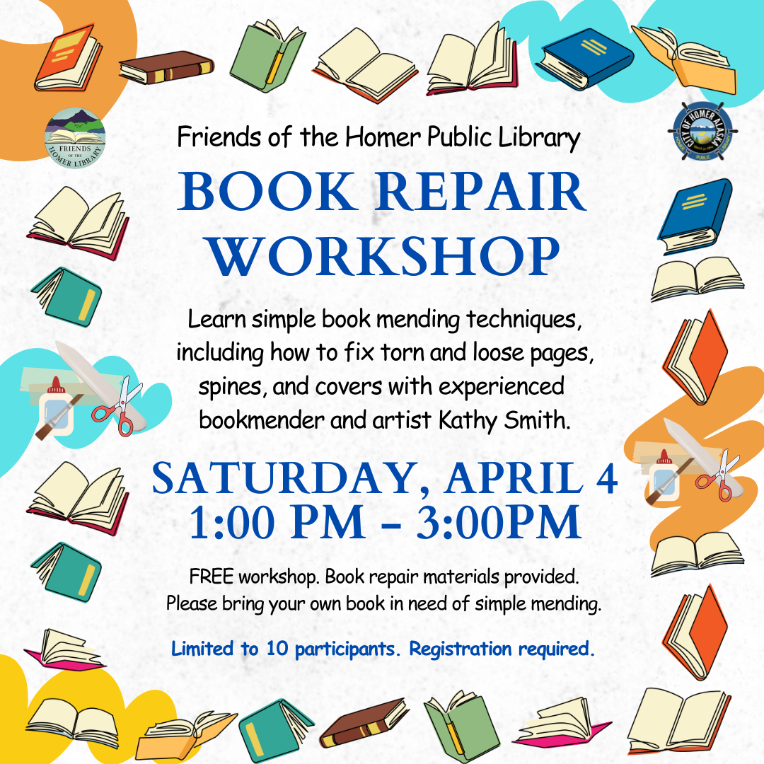Book Repair Workshop Saturday April 4th - Registration required!