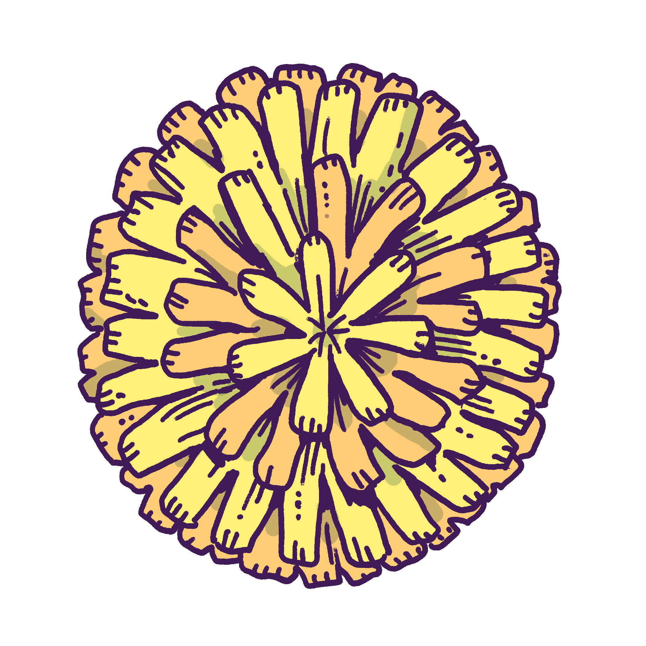 cartoon image of dandelion flower