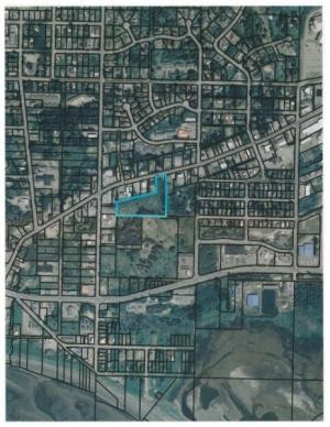 Map of proposed property south of Pioneer Avenue
