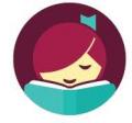 Libby logo of girl reading a book