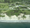 aerial of coastal bluff