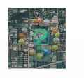 Homer street map with ring of sports equipment around question mark