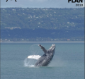 Title page of the 2018 Homer Comprehensive Plan, Humpback Whale breaching in the bay 