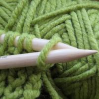 knitting needles and yarn