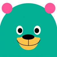 khan academy logo of colorful bear face