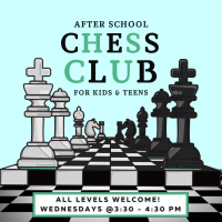 After School Chess Club! Wednesdays from 3:30 - 4:30 pm
