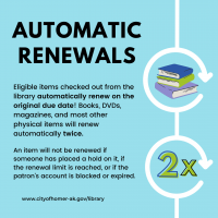 Automatic renewals at the Homer Public Library