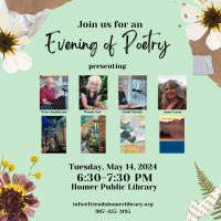 Poetry Reading May 14th at Homer Public Library