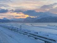 Winter sunrise on the Homer Spit