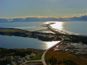 Looking Over Downtown Homer onto the Homer Spit