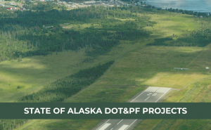 aerial image of airport runway with grass and trees surrounding