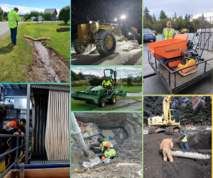 A seven photo collage showing various aspects of the work our Public Works Department professionals perform through the year.