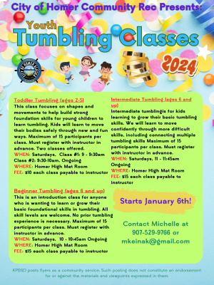 Youth Tumbling Classes 2024