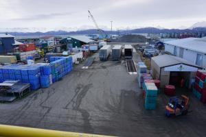 Photo of Fish Dock Road from the Ice Plant.