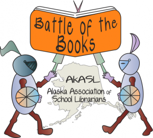 battle of the books logo with two knights