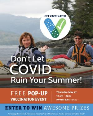 FREE pop-up vaccination event on Thursday May 27th! 10:00-2:00pm on the Spit's Boat House Pavilion (Ramp 2)