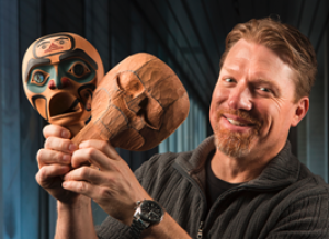 Join Tsimshian Artist John C. Hudson III at his art studio for the webinar "Voices from Cedar: Southeast Alaska Wind Instruments