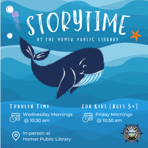In-person Storytime at the Library! Wednesday and Friday mornings at 10:30am