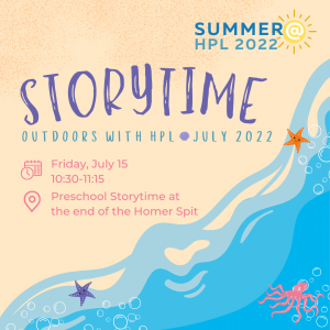 Preschool Storytime at the end of the Homer Spit! Meet at the Boat House Pavilion