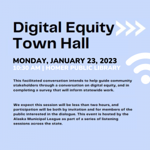 Digital Equity Town Hall, January 23 at 10:30am