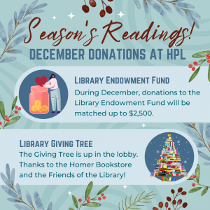 Season's Readings! December Donations at the Homer Public Library