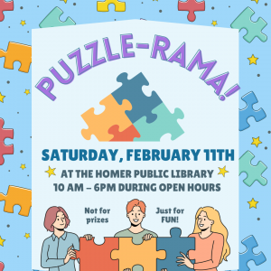 Puzzle-rama at the Homer Public Library - Saturday, February 11th