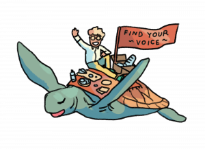 Image of child riding a turtle boat, by Hannah Templer