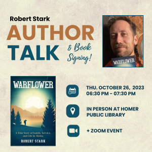 Author Talk with Robert Stark, Thursday October 26th at 6:30pm