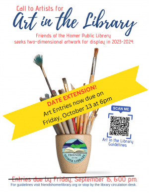 Art in the Library, Application deadline October 13th