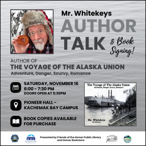 Mr. Whitekeys Author Talk - November 16th at 6pm, KPC Pioneer Hall