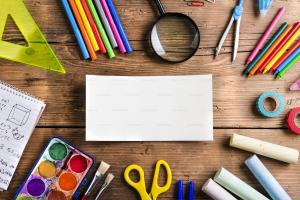 image of various craft supplies on a table