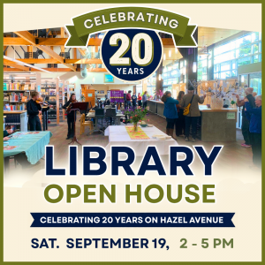Library Open House, Saturday September 19th Library Open House, Saturday September 19th