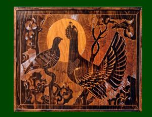 Carved Wooden Picture gifted to the City of Homer from Sister City Yelizovo, Russia