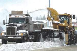 Snow plow truck