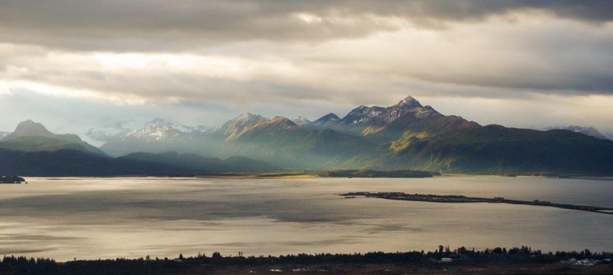 Cover of City of Homer 2104 Annual Report featuring view across Kachemak Bay