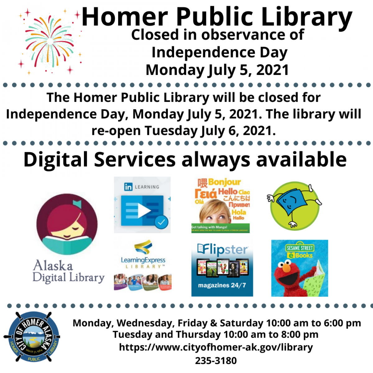 The library is closed on Monday July 5, 2021 in observance of Independence Day The library is closed on Monday July 5, 2021 in observance of Independence Day