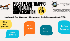 Flyer for a community meeting with event information